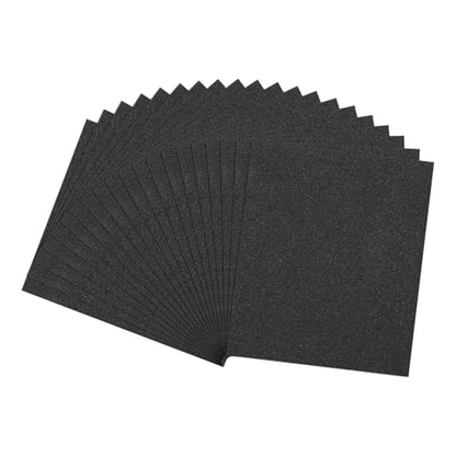 20Pcs 80 Grit Sandpaper 9 x 11 Inch Sand Paper Alumina Black - size: 9 x 11 Inch(80 Grit)