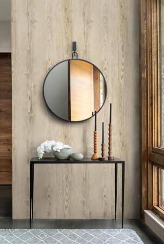 GloryTik 393.7"X17.7" Light Brown Wood Grain Contact Paper Faux Wood Peel and Stick Wallpaper Wood Removable Self Adhesive Waterproof Wallpaper - color: Light Brown, size: 17.7" x 393.7"