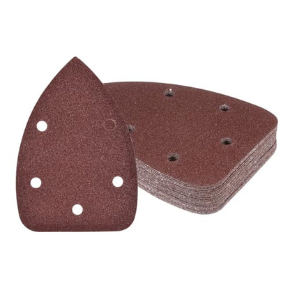 60pcs Mouse Sander Detail Sandpaper 80Grit 3.5"x5.5" Triangle - size: 80 grit