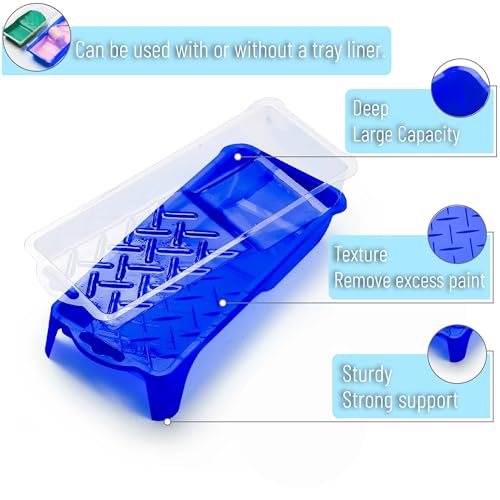 Bates- 2 Inch Foam Paint Roller Kit, 10 Pack Small Paint Roller Kit - color: Blue