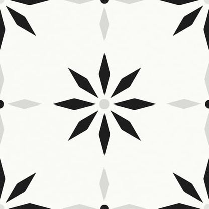 Peel and Stick Floor Tile, 7.9"x7.9" Vinyl Flooring for Bathroom Kitchen, Waterproof Non-Slip Durable Self-Adhesive Easy DIY Removable - color: black white gray