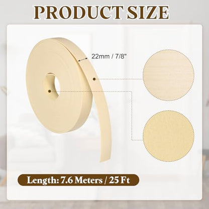 uxcell 7/8 Inchx25ft Wood Veneer Edge Banding Pre-Glued Flexible - size: 7/8 Inch x 25ft