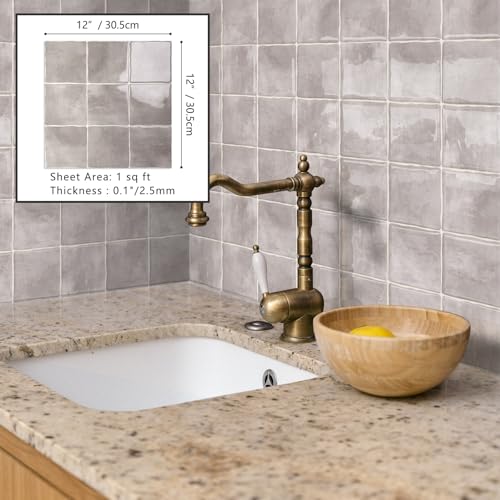 10 Sheet Thicker Peel and Stick Backsplash Tile, 12"x12" 3D Self Adhesive Square Mosaic Subway Checkered Vinyl Backsplash Stick on Wall Tiles for Bathroom, Kitchen, Living Room (10, Pink) - color: Pink