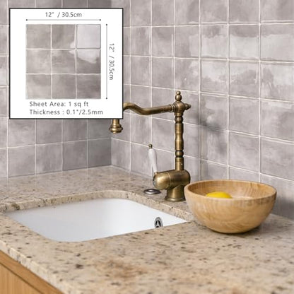 10 Sheet Thicker Peel and Stick Backsplash Tile, 12"x12" 3D Self Adhesive Square Mosaic Subway Checkered Vinyl Backsplash Stick on Wall Tiles for Bathroom, Kitchen, Living Room (10, Pink) - color: Pink