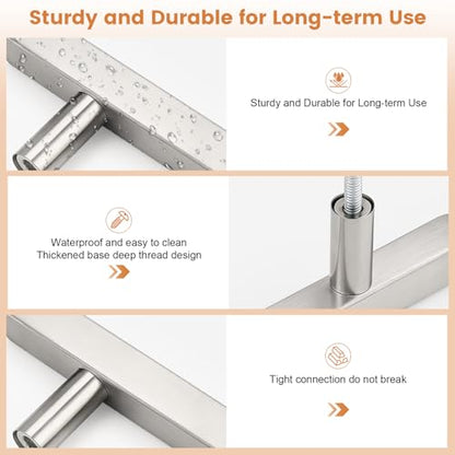 Probrico Brushed Nickel Cabinet Pulls & Handles 7.5" CC Square 5 Pack - color: Brushed Nickel, size: Hole Center: 192mm(7.5inch)