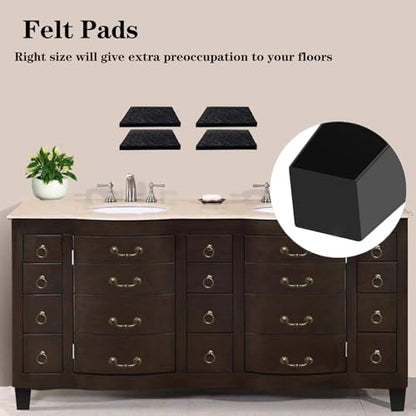 Sofa Legs Square Bed Feet 5 inch Wood Replacement Leg for Furniture Set of 8,Black (5”, 8set) - color: 8set, size: 5”