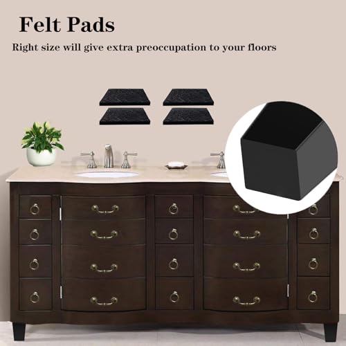 Sofa Legs Square Bed Feet 6 inch Wood Replacement Leg for Furniture Set of 8,Black (8set, 6”) - color: 8set, size: 6”