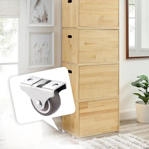1.5" Small‑Size Fixed Caster Wheels, Low‑Profile Rigid Plate Casters,8‑Pack - style: 1.5 Inch Wheel