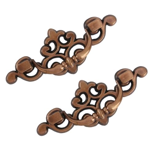 8 Pack Antique Copper Drawer Pulls, 2-1/2 Inch Hole Center - color: Antique Copper