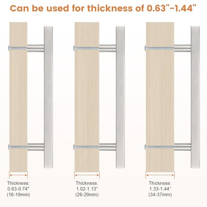 Probrico Brushed Nickel Cabinet Pulls & Handles 5" CC Square 5 Pack - color: Brushed Nickel, size: Hole Center: 128mm(5inch)