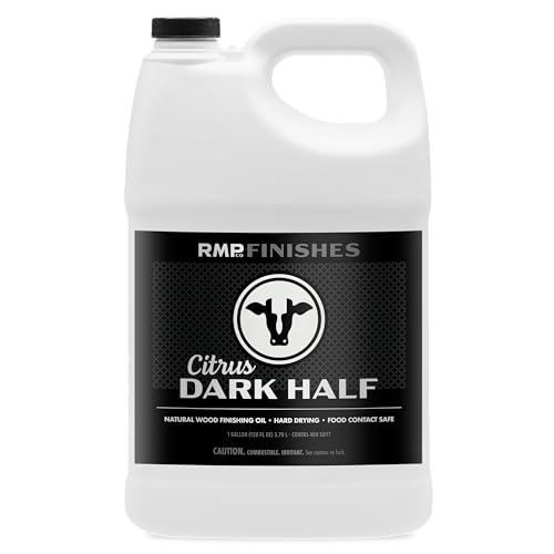 RMP Finishes Dark Half Tung Oil Mix for Wood Finishing, Cutting Boards, Butcher Blocks, Wooden Floors, Clay, Stone, and Slate, Food Grade, Citrus, 1 Gallon - color: Orange Peel Oil, size: 128 Fl Oz (Pack of 1)