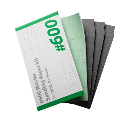HOZO NeoSander 600 Grit Foam Master Sanding Paper, 4PCS Sandpapers (3 Standard + 1 Foam Backed),for Fine Polishing, Smooth Finishing & Surface Refinement, Ideal for Resin, 3D Prints & DIY Projects - size: 600Grit