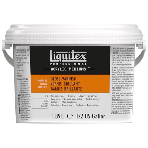 Liquitex Professional Gloss Varnish, Half Gallon Bucket, 1.89 L (64-oz) - color: Gloss, style: 64-oz