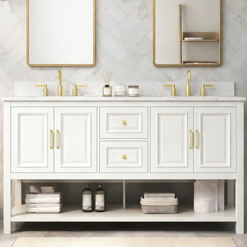 homdiy 10 Pack 3 Inch Gold Cabinet Handles, Solid Zinc Alloy Brass Pulls - color: Gold, size: 3" Hole Center