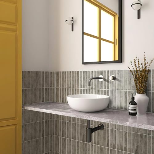 Alwayspon 10 Sheets 12x12inch Brown 3D Vinyl Backsplash Tiles, Self-Adhesive Peel and Stick Wall Tile Stickers Stick on Subway Tiles for Kitchen Bathroom Wall - color: Brown
