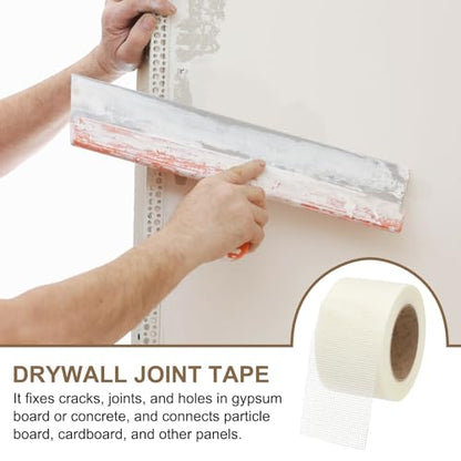PATIKIL Drywall Repair Mesh Tape, 3 inch x 82 ft Fiberglass Repair Patch Self-Adhesive Dry Wall Joint Tape 12 Mesh Wall Hole Crack and Seam Patch, White - size: 3 inch x 82 Feet