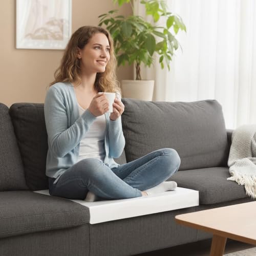 Couch Cushion Replacement 2"H, High Density Upholstery Foam Cushion Insert - color: White, size: 2"x18"x18"