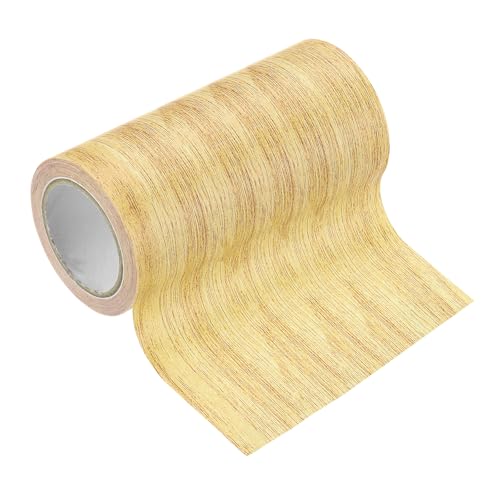 PATIKIL Wood Grain Tape 4.7" x 15 Ft, Self-Adhesive Wood Texture Repair Tape Realistic Wood Effect Contact Paper Patch for Furniture Cabinets Floor Walls, Yellow Oak - color: Yellow Oak, size: 4.7" x 15 Ft
