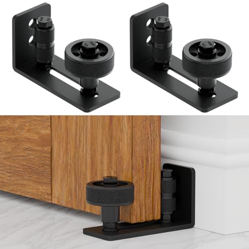Sliding Barn Door Floor Guide Wall Mount Stay Roller with 8 Setup Options
