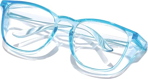 SQIMZAR Safety Glasses Goggles For Women Nurses Protective Eyewear,Anti Fog Safety Goggles - color: Light Blue