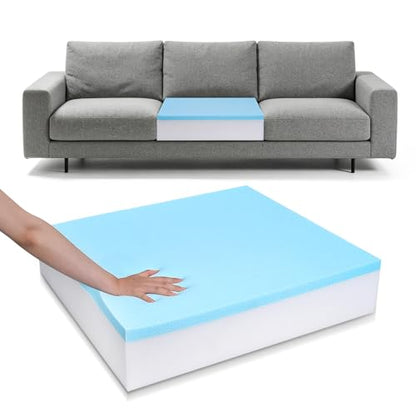 Upholstery Foam 26"x26" – 6“ Thick Couch Cushion Replacement, Cut to Size - size: 26''x26''x6''