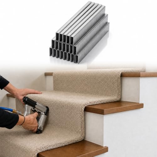2000 Pcs Carpet Staples, 20 Gauge 3/16'''Crown 9/16'' Leg Bulk