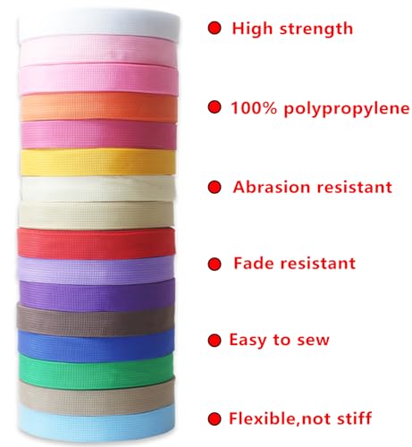 Turquoise 1 inch Webbing Strap Kit for DIY Crafts-Backpacks-20yds - color: Turquoise