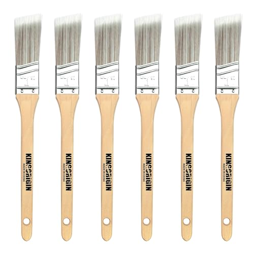 King Origin 6 PCS Paint Brushes, 1 Inch Angled Paint Brush - size: 1 Inch, 6 Pack