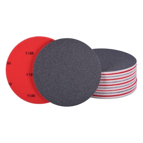 10Pcs 6 Inch Hook and Loop Sponge Sanding Disc, 180 Grit - size: 6 Inch 180 Grit