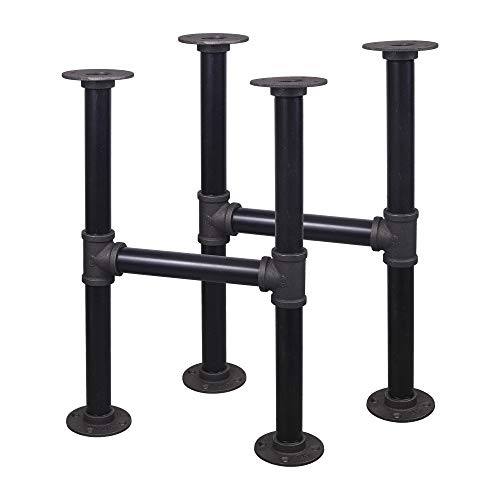 16" H-Shape Metal Table Legs Set - size: 16'' x 7.87''