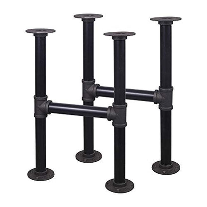 16" H-Shape Metal Table Legs Set - size: 16'' x 7.87''