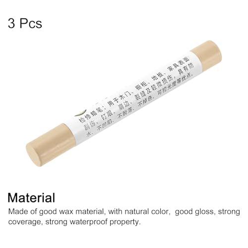 uxcell 3Pcs Furniture Repair Crayons Wood Wax Filler Stick, White Oak - color: White Oak