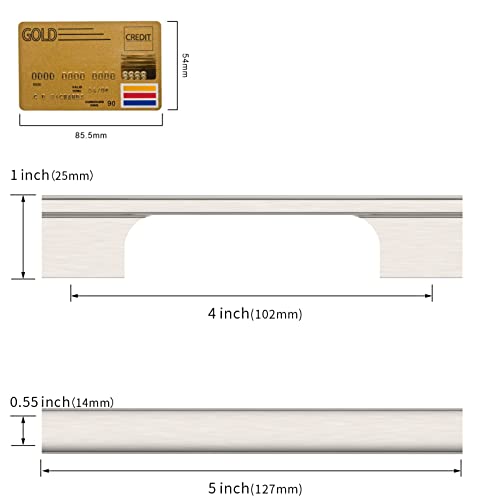 Amerdeco 20 Pack Brushed Satin Nickel Cabinet Pulls 4 Inch(102MM) Hole Centers Kitchen Cabinet Handles Hardware Kitchen Handles for Cabinets Cupboard Handles Drawer Pulls…ZH0026… - color: Brushed Satin Nickel, size: 4"/102MM Hole Center, style: 20 Pack
