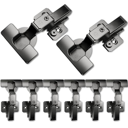 8 Pack Soft Close Cabinet Hinges for Kitchen Frameless Cabinets Inset Self-Closing Concealed Hinge 110° 4D Adjustment Speed Control Ideal for Upgrading Cabinet Doors and Drawers - size: Inset