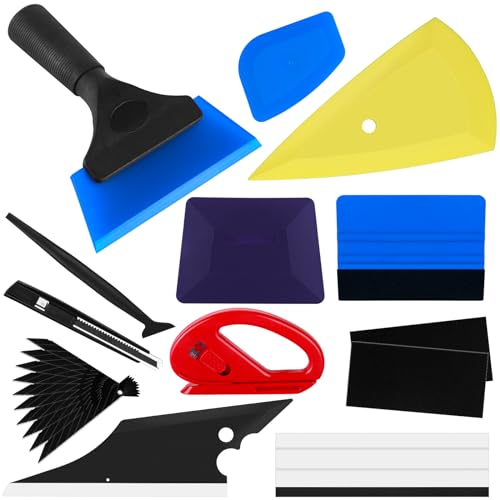 Arayker 12 Pcs Car Window Film Tint Tool Kit Vinyl Wrap Tool Kit - size: CWT12