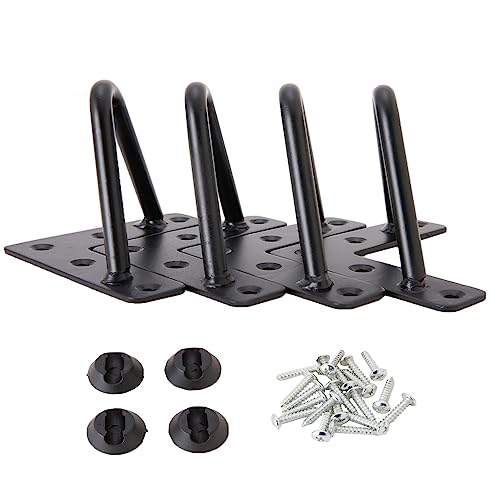 Osring 3 Inch Hairpin Legs 3/8" Dia 2 Rods, Black Furniture Table Feet 4pcs - color: Black, size: 3 Inch