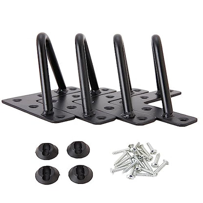 Osring 3 Inch Hairpin Legs 3/8" Dia 2 Rods, Black Furniture Table Feet 4pcs - color: Black, size: 3 Inch