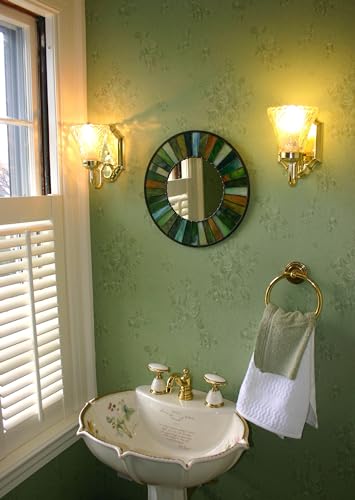 Erfoni Green Floral Embossed Wallpaper Pure Green Peel and Stick Wallpaper - color: Green, size: 17.7" x 197"