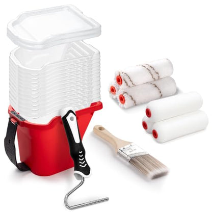 Mister Rui 23 Pack 4 Inch Paint Bucket with 12 Liners