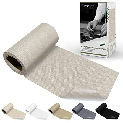 KING MOUNTAIN Canvas Iron on Patch,3"×60",Waterproof 100% Cotton Fabric Repair Patch,Used for Various Sofa,Tent,Clothes,Seats,Suitcases (Beige Coffee) - color: Beige Coffee Canvas, size: 3"x60"