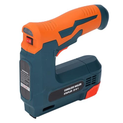 Electric Brad Nailer, Portable Cordless Brad Nailer with 3 Safety Switches, Battery Powered USB Charging Multifunctional Nail Gun for Upholstery, Carpentry and Woodworking Projects