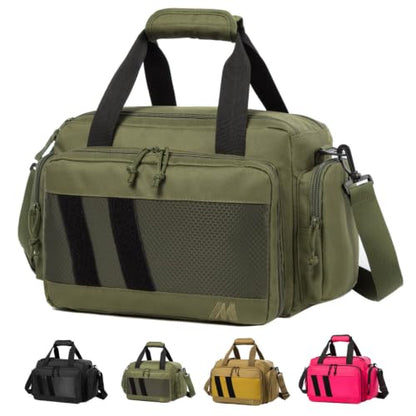 Range Bag -Medium Size Gun Range Bag for Handguns,Pistols and Ammo - color: Green