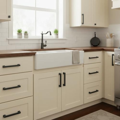 Alzassbg 5" Matte Black Cabinet Pulls and Handles 10 Pack, AL3071MB - color: Matte Black, size: 5" Hole Center