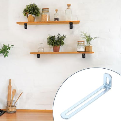 uxcell 8 Pcs Adjustable Right Angle Brackets 4.7"x1.2"x0.7" Silver - color: Silver, size: 4.7"x1.2"x0.7"