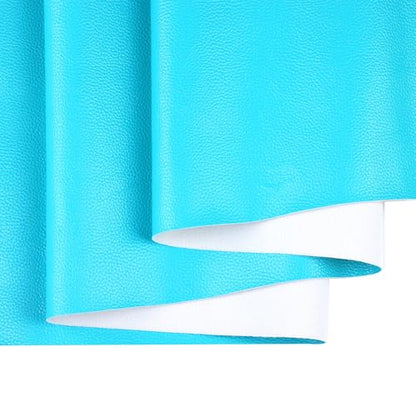 Ramya Faux Leather Sheets Roll 12" X 53"(30cm X 135cm) Upholstery Faux Leather Suitable for Handmade DIY, Earrings, Hair Clips, Sewing Crafts Projects (Lake Blue) - color: Lake Blue