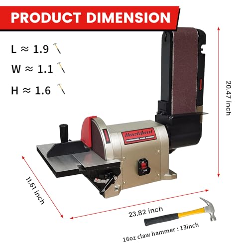 BUCKTOOL Bench Belt Disc Sander for Woodworking,4x36" Belt,8" Disc,5A - size: 3/4 HP & 4"x36" & 8"