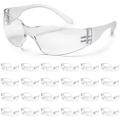ATERET 144 Pairs Safety Glasses, Scratch Resistant Polycarbonate ANSI Z87.1 Impact Resistant Lens - color: Clear, size: 144 pairs