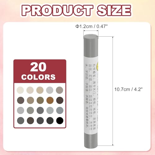 20 Pcs Wood Filler Sticks Wood Repair Wax Crayons Gray Series - color: Gray Series