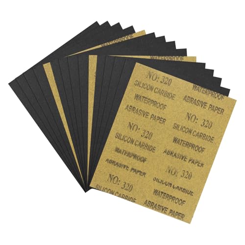 15Pcs Sand Papers 9x11In 320 Grit Sandpaper Sheets Silicon Carbide - size: 320 Grit
