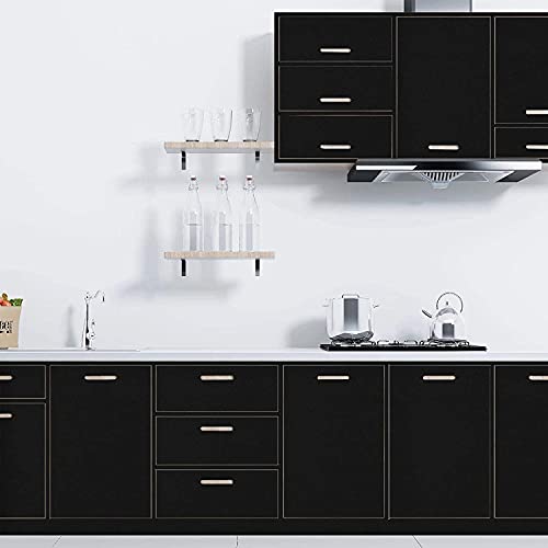 practicalWs 35.4 in x118 in Black Wallpaper Peel and Stick Wallpaper - color: Black, size: 35.4" x 118"